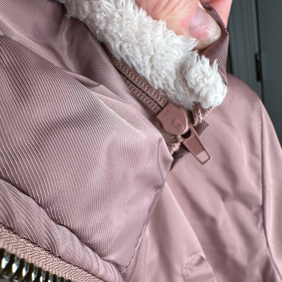 😍 Snobbish Pink Fur Lined Long Winter Coat Size 1X - Picture 3 of 6